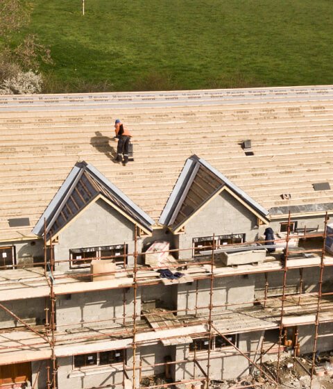 Storm damaged roof repair